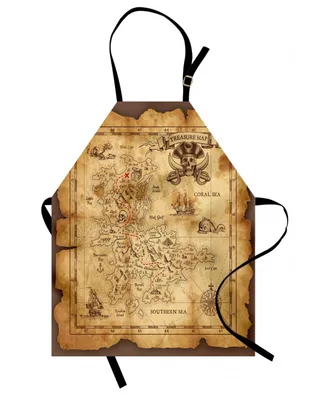 Ambesonne Island Map Apron