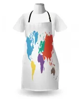 Ambesonne Map Apron