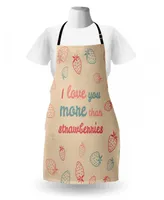 Ambesonne I Love You More Apron