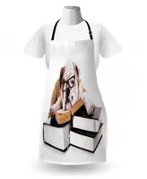 Ambesonne English Bulldog Apron