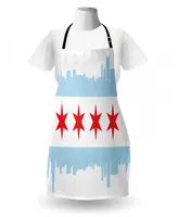 Ambesonne Chicago Skyline Apron