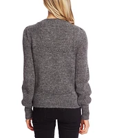 CeCe Women's Long Sleeve Bow Detail Crewneck Sweater