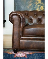 Zoe 86" Leather Sofa