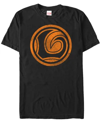 Marvel Men's Loki Distressed Orange Logo Short Sleeve T-Shirt