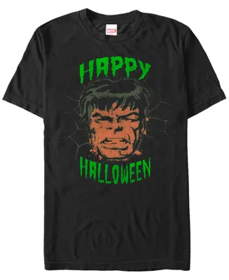 Marvel Men's Hulk Big Face Happy Halloween Short Sleeve T-Shirt