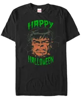 Marvel Men's Hulk Big Face Happy Halloween Short Sleeve T-Shirt