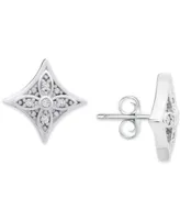 Diamond Star Stud Earrings (1/10 ct. t.w.) in Sterling Silver