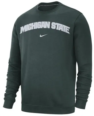 Nike Men's Michigan State Spartans Club Fleece Crewneck Sweatshirt