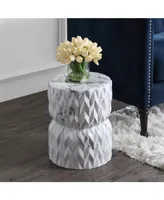 Chevron Drum Garden Stool