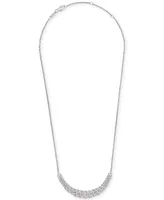 Wrapped in Love Diamond Link Detail 18" Pendant Necklace (1 ct. t.w.) in Sterling Silver, Created for Macy's