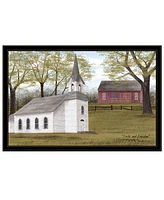 Trendy Decor 4U Faith and Freedom by Billy Jacobs, Ready to hang Framed Print, Black Frame, 38" x 26"