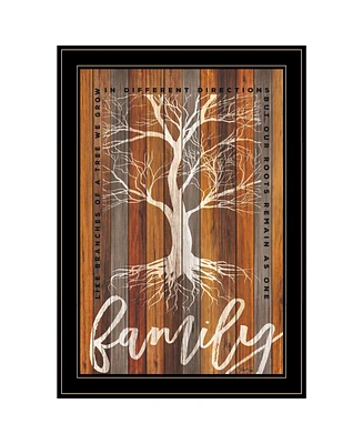 Trendy Decor 4U Family Roots by Marla Rae, Ready to hang Framed Print, Black Frame, 15" x 21"