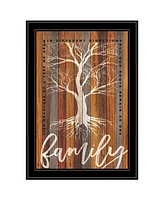 Trendy Decor 4U Family Roots by Marla Rae, Ready to hang Framed Print, Black Frame, 15" x 21"