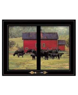 Trendy Decor 4u By The Red Barn Herd Of Angus By Bonnie Mohr Ready To Hang Framed Print Collection
