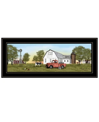 Trendy Decor 4U Summer on the Farm by Billy Jacobs, Ready to hang Framed Print, Black Frame, 39" x 15"
