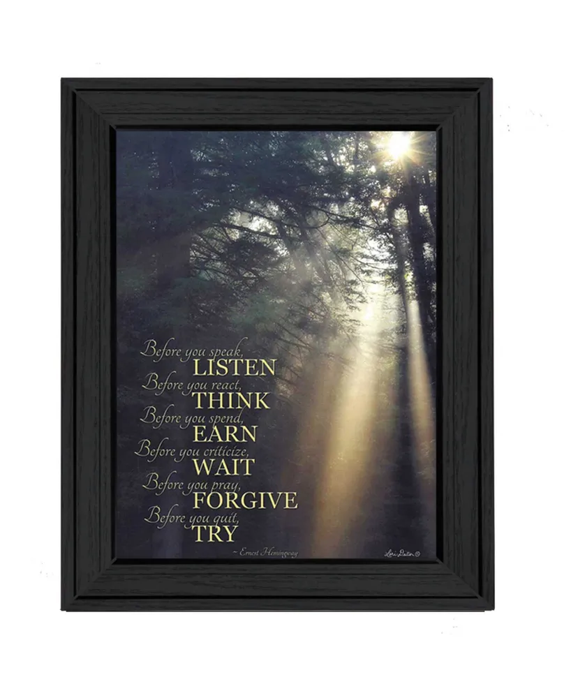 Trendy Decor 4U Before You By Lori Deiter, Printed Wall Art, Ready to hang, Black Frame