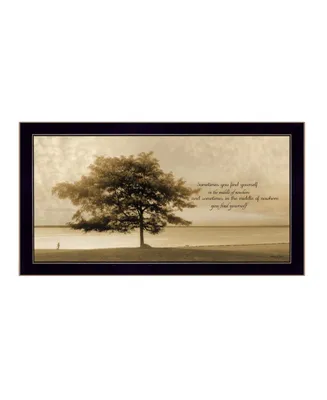 Trendy Decor 4U Find Yourself By Robin-Lee Vieira, Printed Wall Art, Ready to hang, Black Frame, 20" x 11"