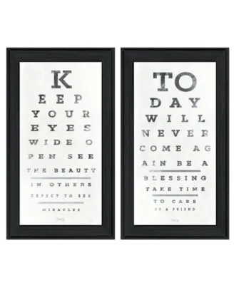 Trendy Decor 4u Eye Charts 2 Piece Vignette By Marla Rae Frame Collection