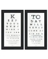 Trendy Decor 4u Eye Charts 2 Piece Vignette By Marla Rae Frame Collection