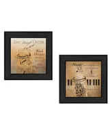Trendy Decor 4U Music Collection By Robin-Lee Vieira, Printed Wall Art, Ready to hang, Black Frame, 14" x 14"