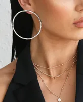 Ettika Perfect Crystal Hoop Earrings