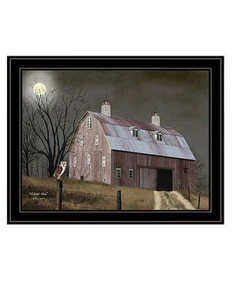 Trendy Decor 4U Midnight Moon by Billy Jacobs, Ready to hang Framed Print, Black Frame, 27" x 21"