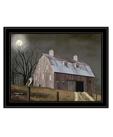 Trendy Decor 4U Midnight Moon by Billy Jacobs, Ready to hang Framed Print, Black Frame, 27" x 21"