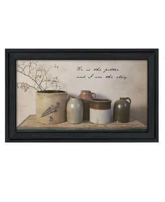 Trendy Decor 4U He is the Potter By Billy Jacobs, Printed Wall Art, Ready to hang, Black Frame, 33" x 19"