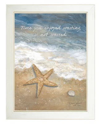 Trendy Decor 4U Time Wasted By Annie LaPoint, Printed Wall Art, Ready to hang, White Frame, 14" x 10"