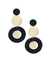 Ettika Raffia Drop Hoops