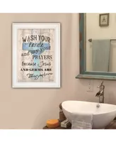 Trendy Decor 4U Bathroom Humor by Debbie DeWitt, Ready to hang Framed print, Frame