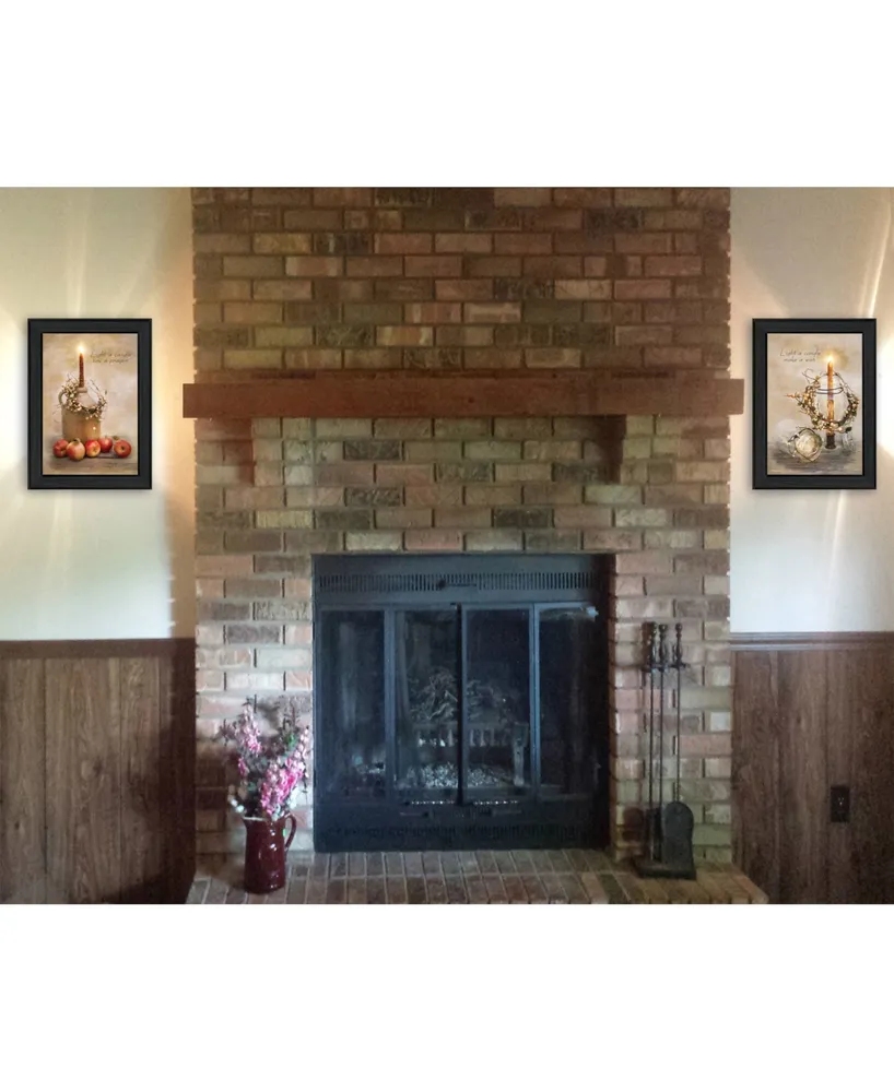 Trendy Decor 4U Light a Candle Collection By Robin-Lee Vieira, Printed Wall Art, Ready to hang, Black Frame, 21" x 15"