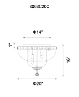 Cwi Lighting Stefania 8 Light Flush Mount