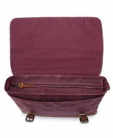 Tsd Brand Stone Creek Waxed Canvas Briefcase