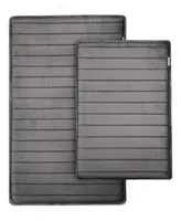 Microdry Charcoal-Infused 2-Pc. Memory Foam Bath Mat Set