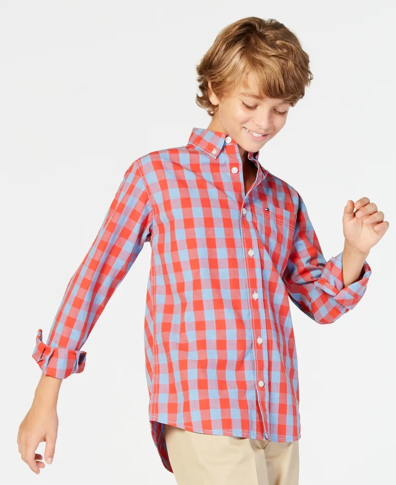 Tommy Hilfiger Toddler and Little Boys Kirk Box-Plaid Button-Down Shirt