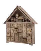 Glitzhome 15.35" H Wooden Led Countdown Farmhouse