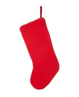 Glitzhome 19" L Hooked Fox Stocking