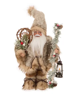 Glitzhome 12" H Santa Figurine