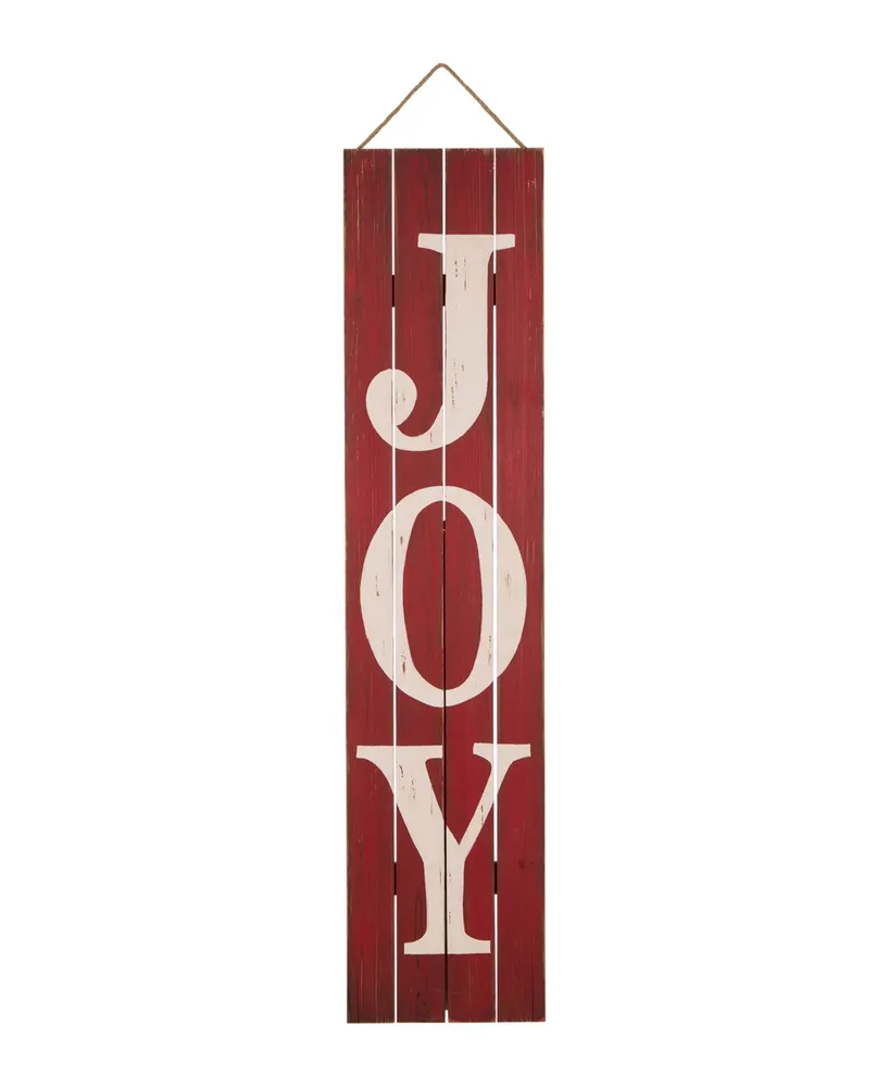 Glitzhome 42" H Christmas Joy Wooden Porch Sign