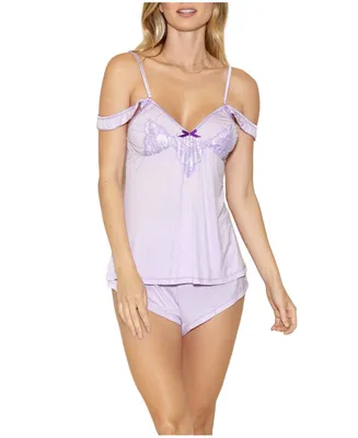 iCollection Women's Alicia Cami & Short Lingerie Set, Online Only