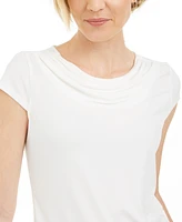 Kasper Petite Cowl-Neck Top