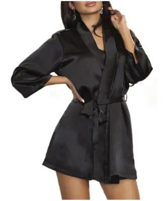 iCollection Women's Ultra Soft Satin Lounge and Poolside Robe