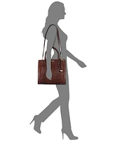 Brahmin Caroline Melbourne Embossed Leather Satchel