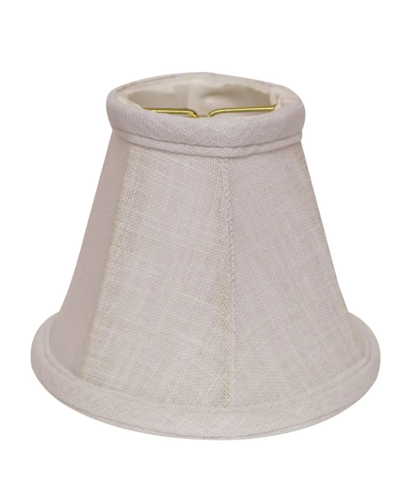 Cloth&Wire Slant Linen Chandelier Lampshade with Flame Clip