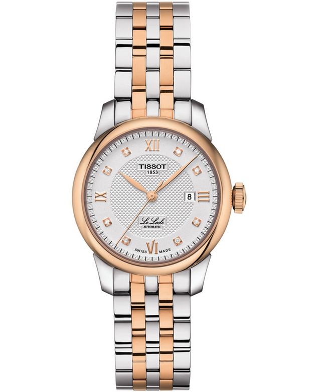 Tissot Women's Swiss Le Locle Automatic Lady Diamond Accent Two-Tone Stainless Steel Bracelet Watch 29mm