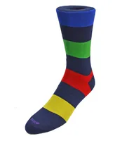 Duchamp London Men's Large Stripe Dress Sock