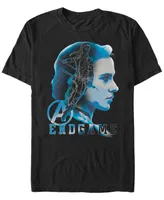 Marvel Men's Avengers Endgame Black Widow Side View Silhouette, Short Sleeve T-shirt