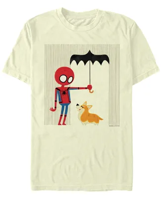 Marvel Men's Spider-Man Far From Home Umbrella for Corgi, Short Sleeve T-shirt