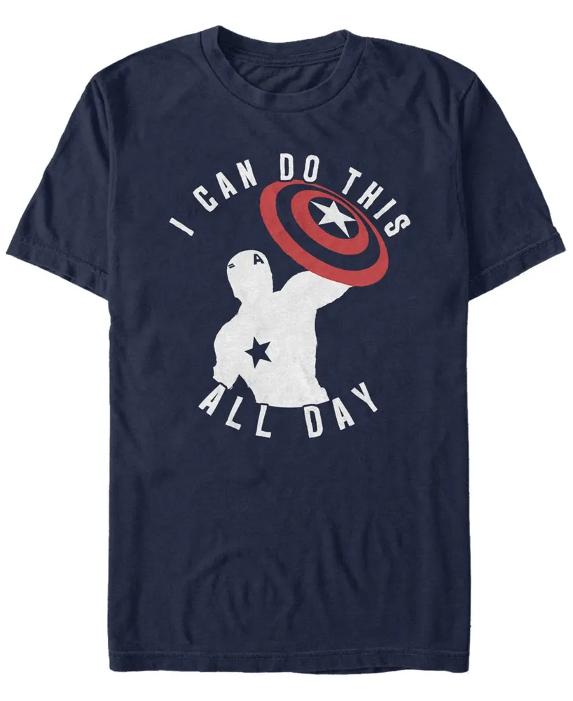 Marvel Men's Avengers Endgame Captain America I Can Do This All Day, Short Sleeve T-shirt